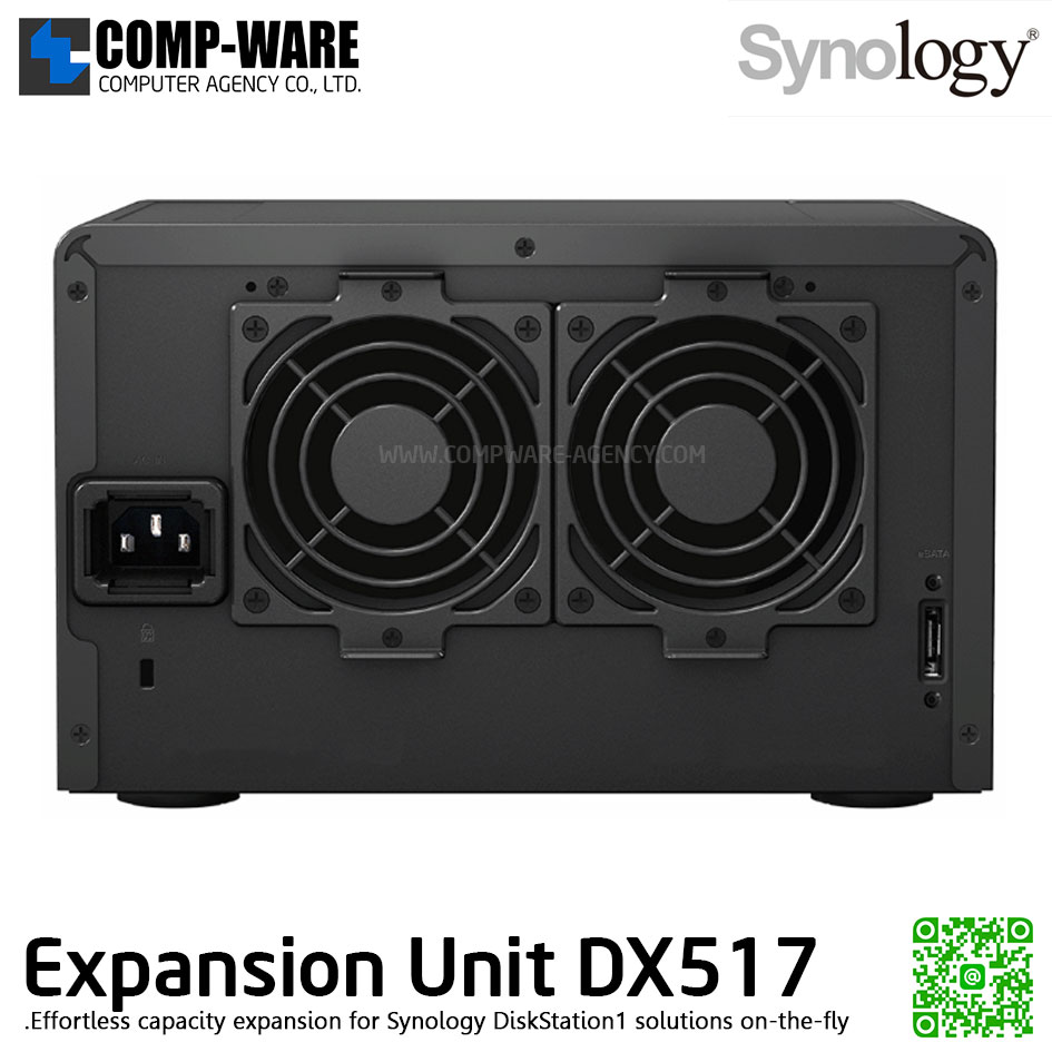 Synology Expansion Unit (5-Bay) DX517 / No HDD / 3 Year Warranty