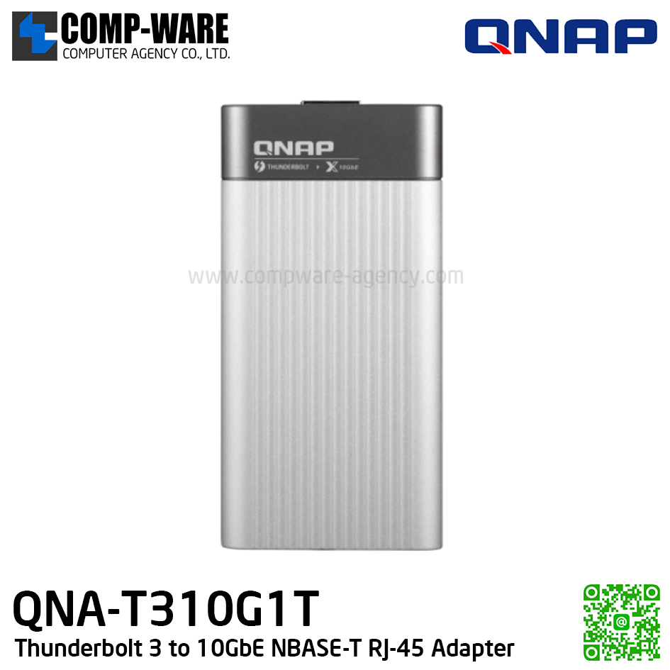 QNAP QNA-T310G1T Thunderbolt 3 to 10GbE Adapter , Connect to 10GbE networks over Thunderbolt™ 3 (รับประกัน 2 ปี) 10GbE/NBASE-T connector