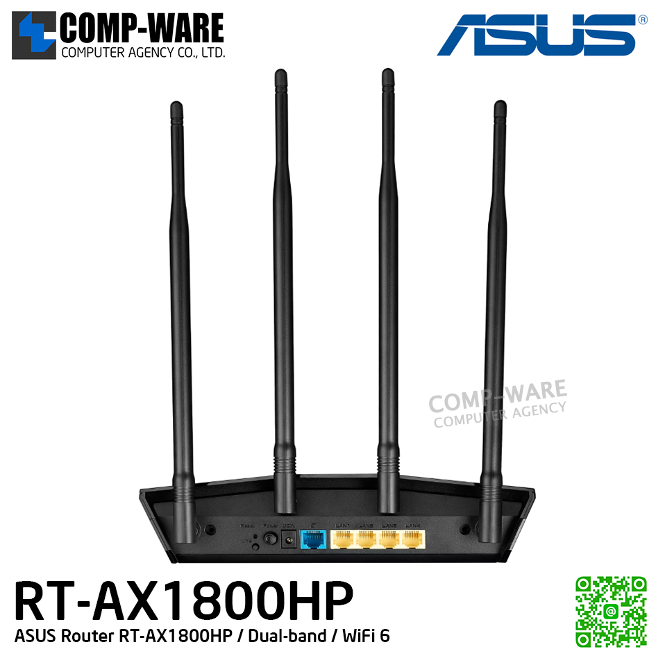 ASUS Router RT-AX1800HP / Dual-band / WiFi 6 - 3Y Warranty