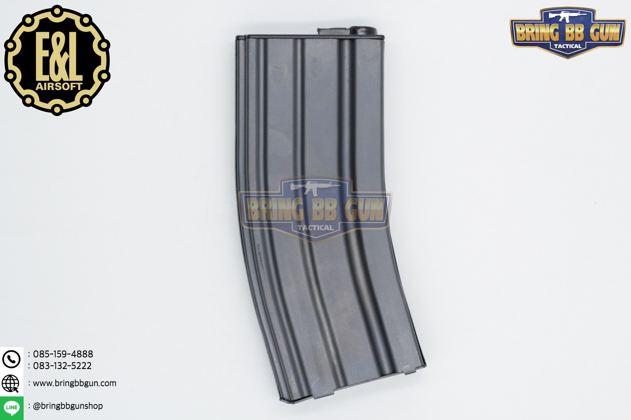 แม็กกาซีน M4 ยี่ห้อ E&L แบบstand(ไม่ต้องปั่น) ทรง เหล็ก (ทรงเดิม) (M4 Mid-cap magazine)
