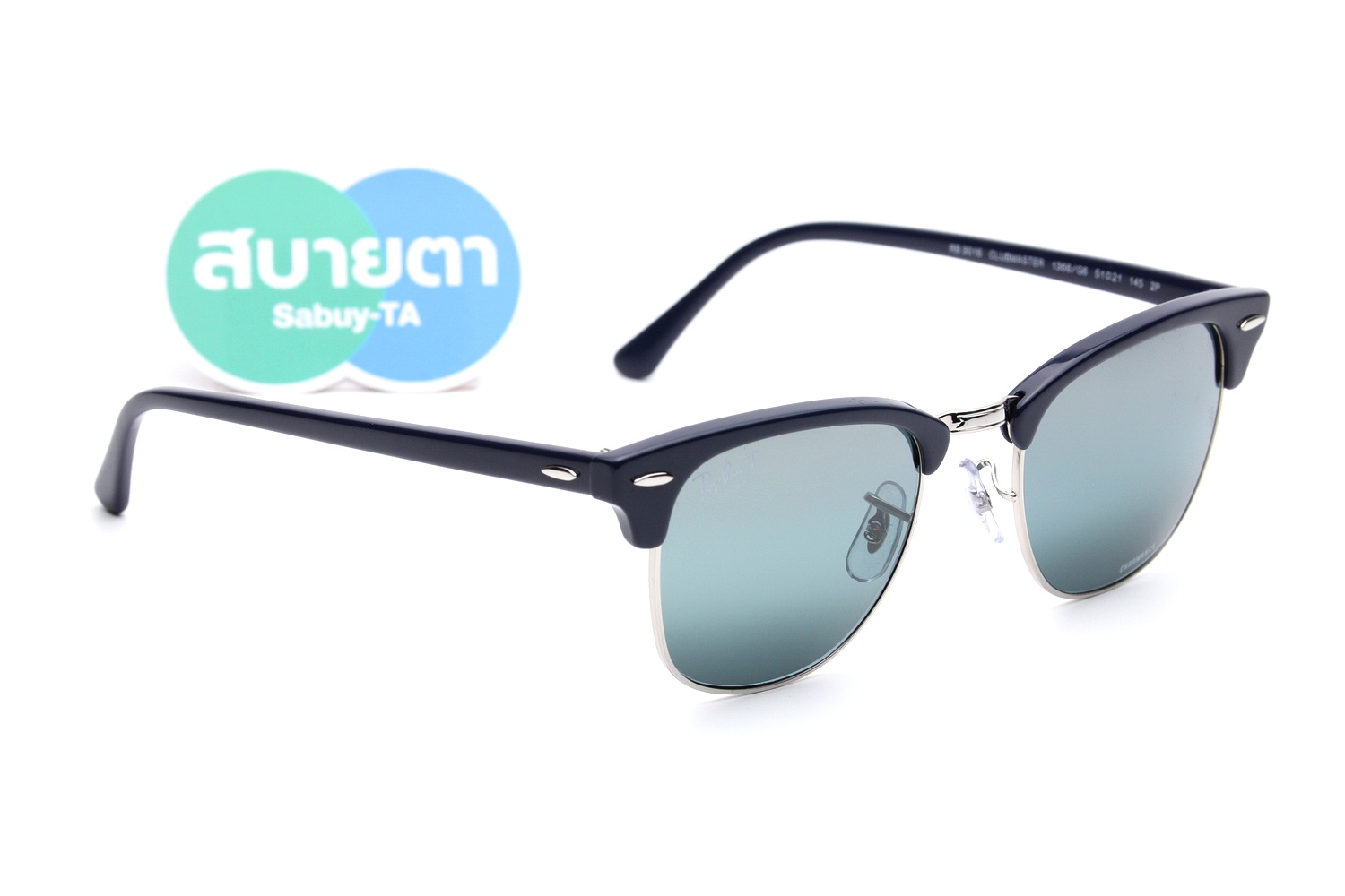 RayBan Clubmaster RB3016 1366G6 Chromance Polarized Lens