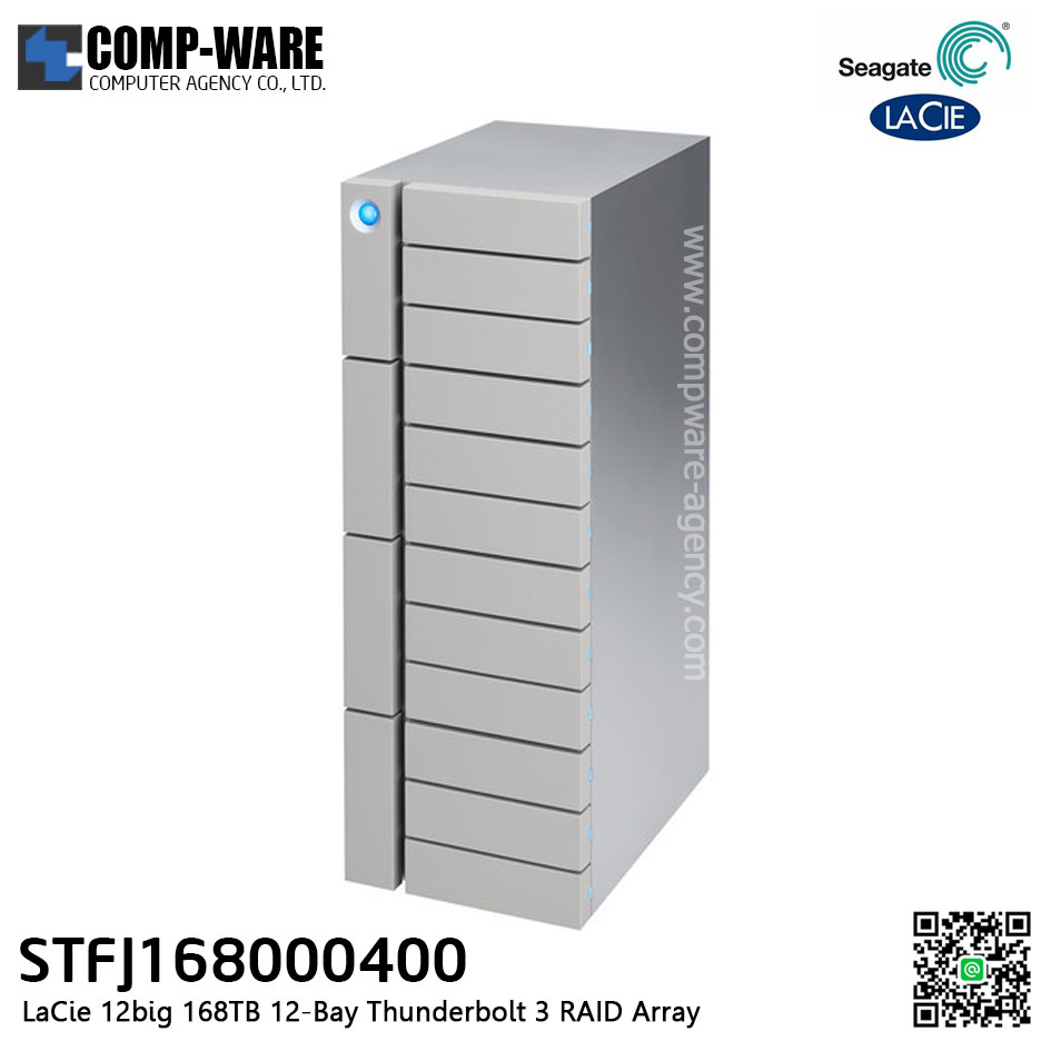 Seagate LaCie 12big 168TB 12-Bay Thunderbolt 3 RAID Array (12 x 14TB) STFJ168000400