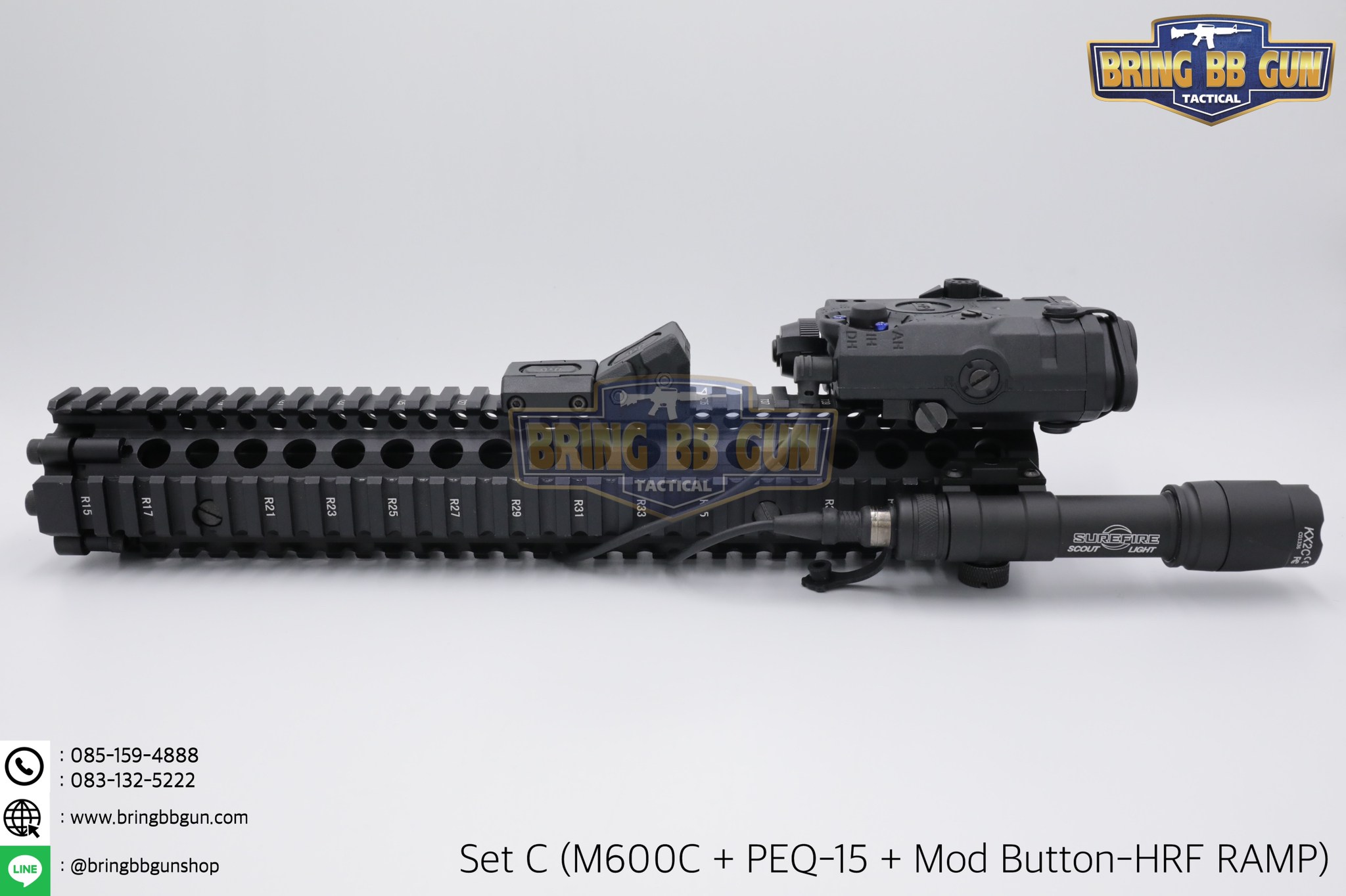 ชุดเซ็ตไฟฉาย M600 + PEQ-15 + สวิตซ์หางหนู2ทาง (M600+PEQ-15+สวิตซ์หางหนู2ทาง)