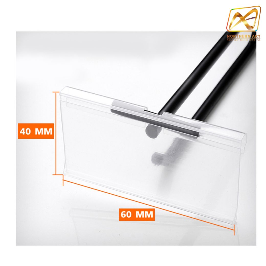 ขอแขวนสินค้า HOOK แบบแขนคู่ แขนบนยาว 25 cm. แขนล่าง 13.5 cm. สีเงิน พร้อมป้ายราคา 4x6 cm.