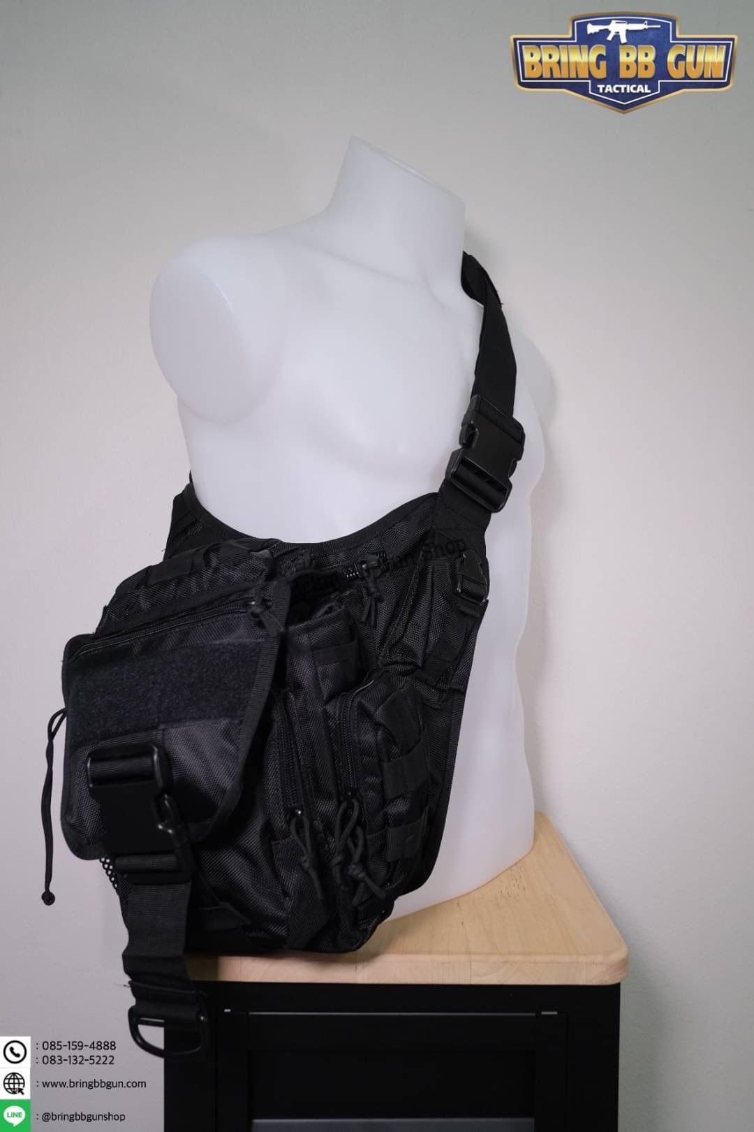 กระเป๋าสะพายข้าง-คาดอก รุ่น ทรงสามเหลี่ยม (เป้สะพายหลัง)