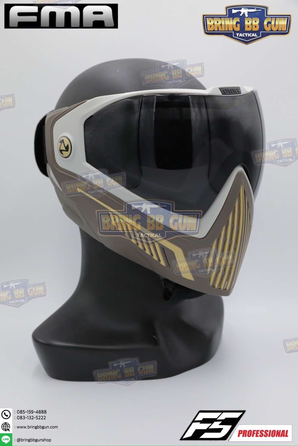 หน้ากาก F5 ยี่ห้อ FMA (FMA F5 STORM GOGGLE MASK) (F5 Professional) (Storm Goggle Mask)