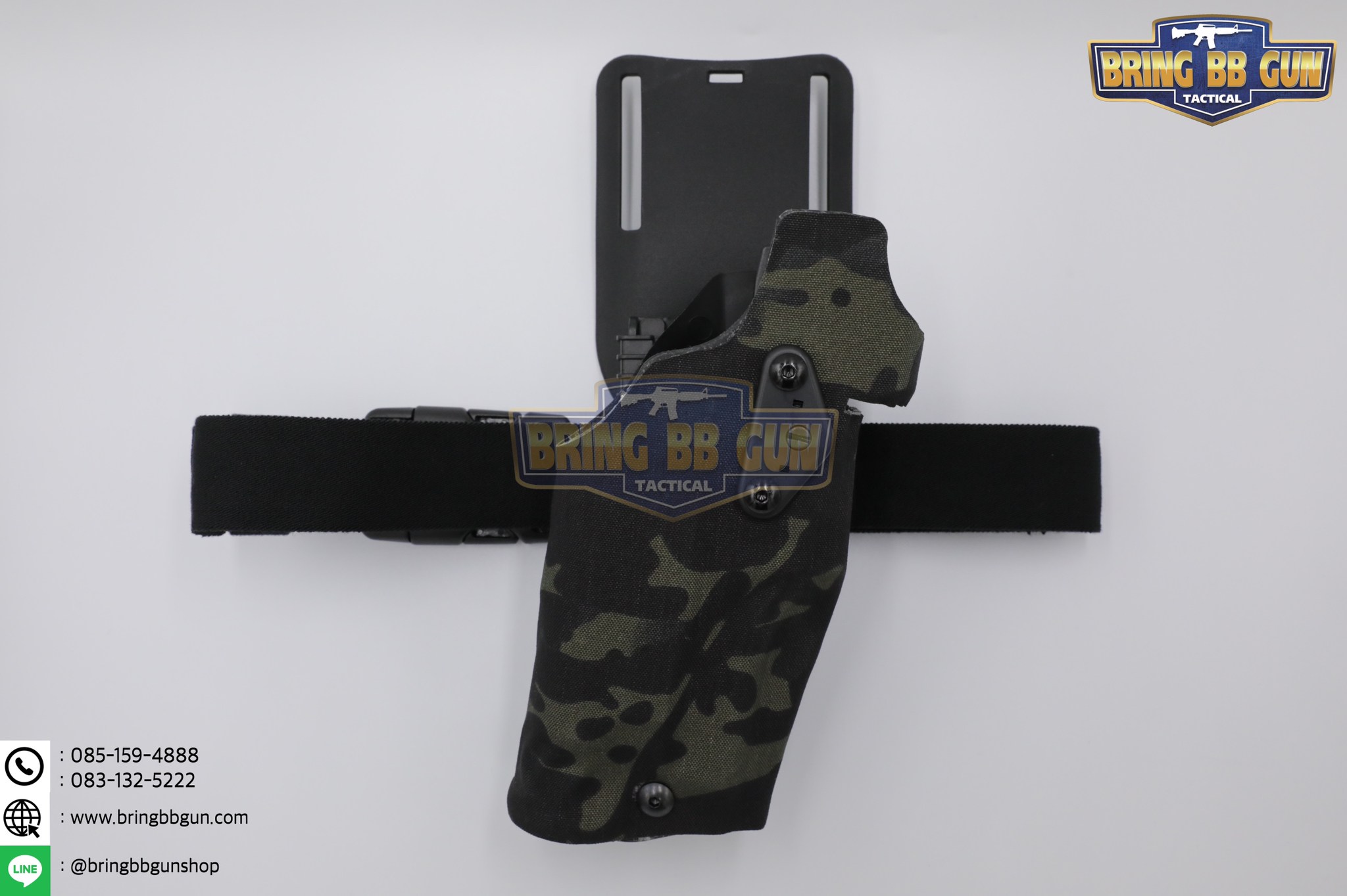 ซองปืนพกนอกปลดนิ้วโป้ง สำหรับGlock และ ไฟฉาย (Glock 17 + X300) ◼ มือขวา ◼