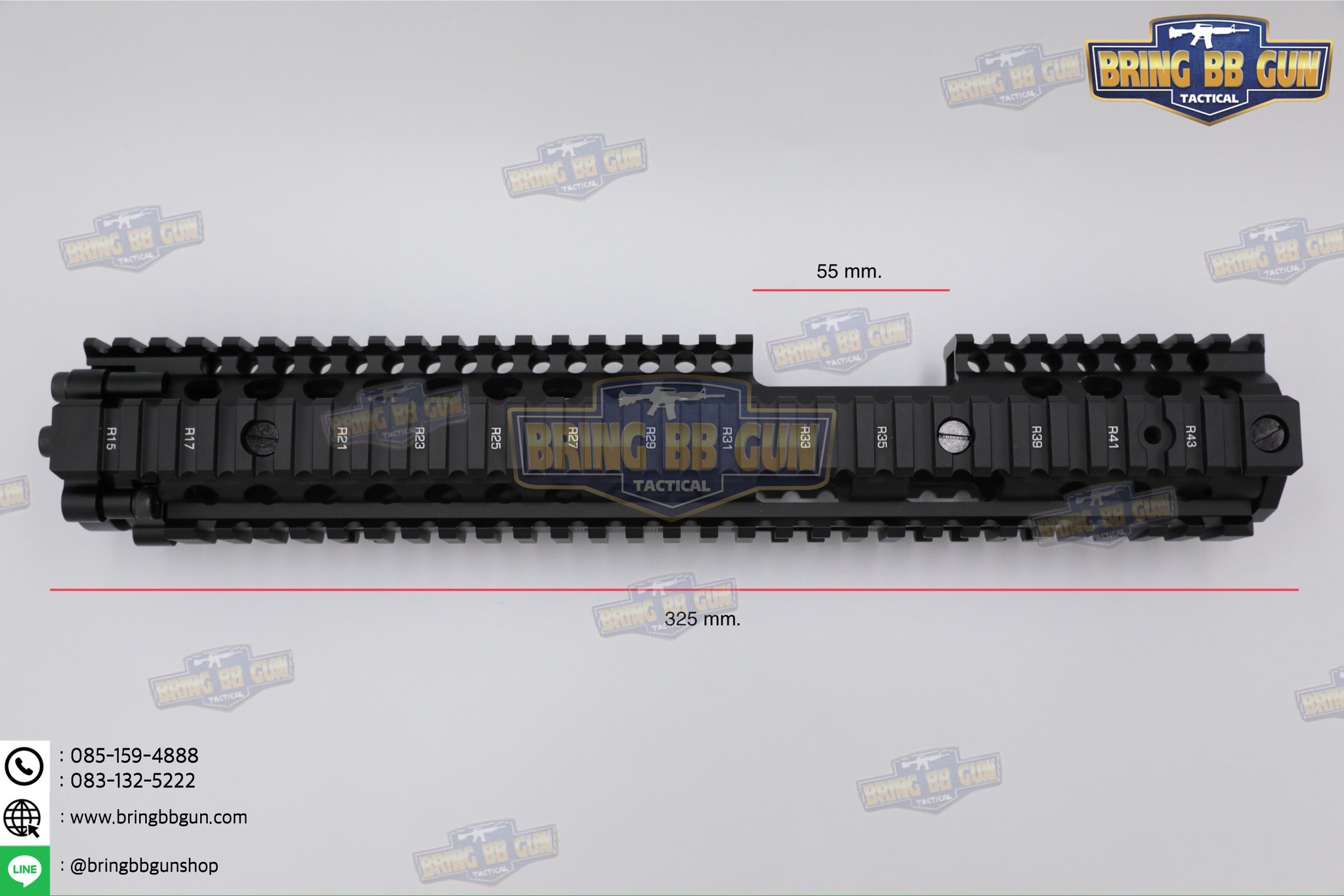 ชุดหน้า ยี่ห้อ Daniel Defense MK18 FSP RIS II รุ่นความยาว 12.5" ระบบราง Picatinny (ราง20mm.) (M4A1 FSP RAIL INTERFACE SYSTEM) (RIS II) (Front Sight Post) (FSP)