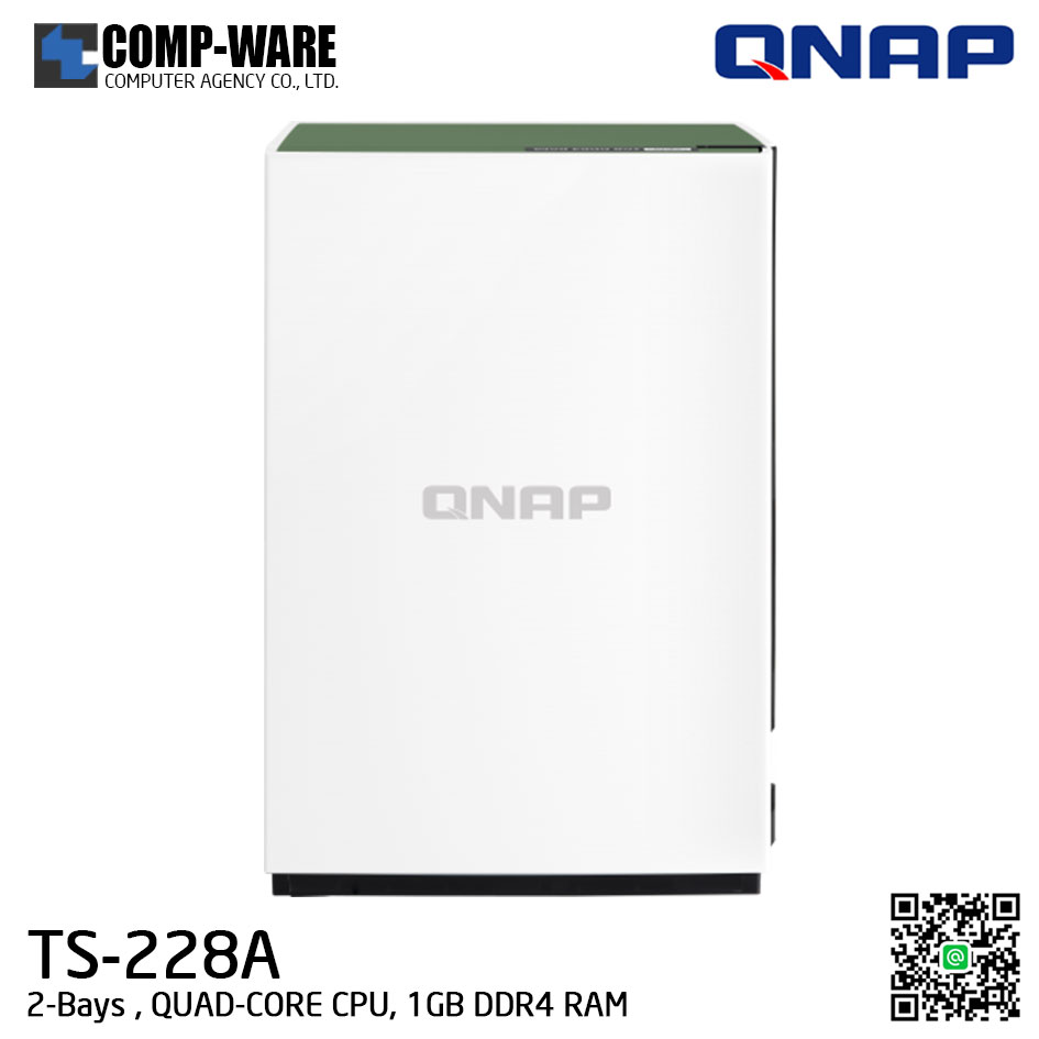 QNAP NAS (2-Bay) TS-228A (1GB DDR4 RAM) , no HDD // สินค้า EOL หมดแล้วหมดเลย กรุณาสอบถามสถานะสินค้าล่าสุดก่อนสั่งซื้อค่ะ