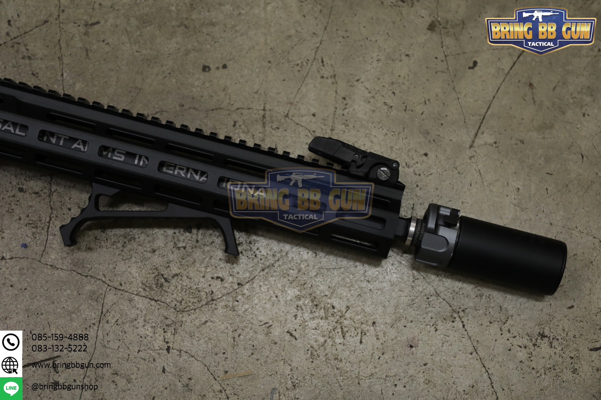 กริ๊ปมือหน้า VP23 (VP23 Tactical Angled Grip) (VP23 Tenaci Grip) (ใช้ได้กับชุดหน้าระบบราง M-Lok และ Keymod)