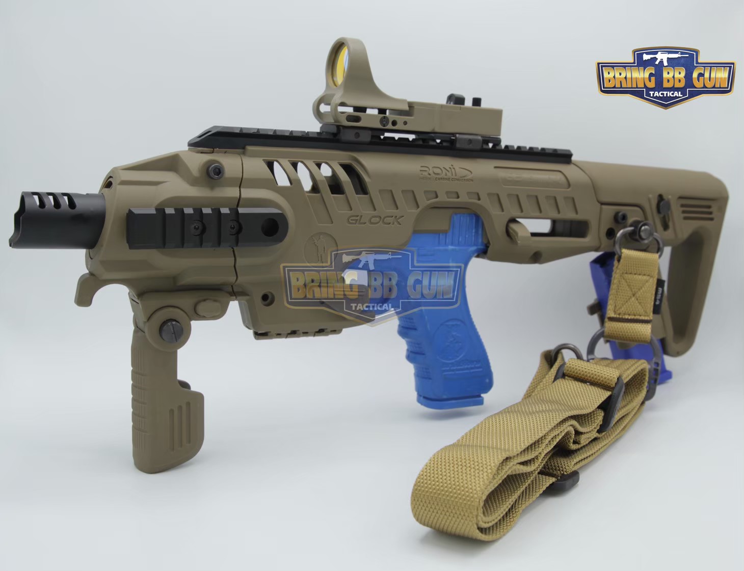 ชุดสุดคุ้ม Roni Gen 2 + เรทดอท + สายสะพายปืน ชุดประกอบปืนสั้น Roni Gen 2 (Glock) สำหรับปืนGlock17/18/19/22/23/25/26/31/32 (Toy Version)