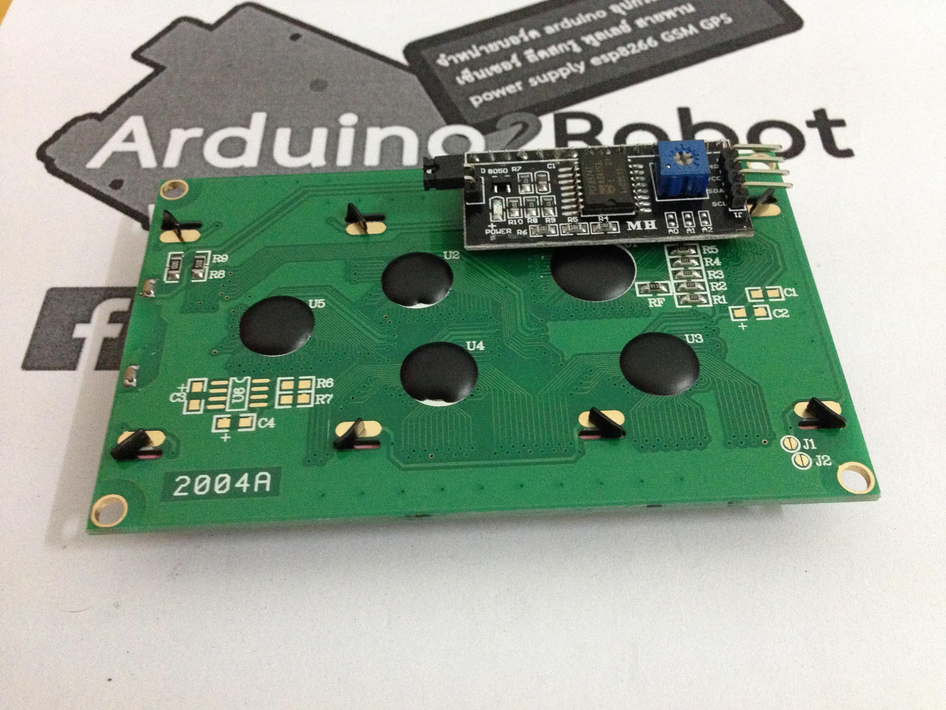 2004 LCD (Blue Screen) 20x4 LCD with backlight of the LCD screen พร้อม I2C Interface ขนาด 20 ตัวอักษร 4 แถว