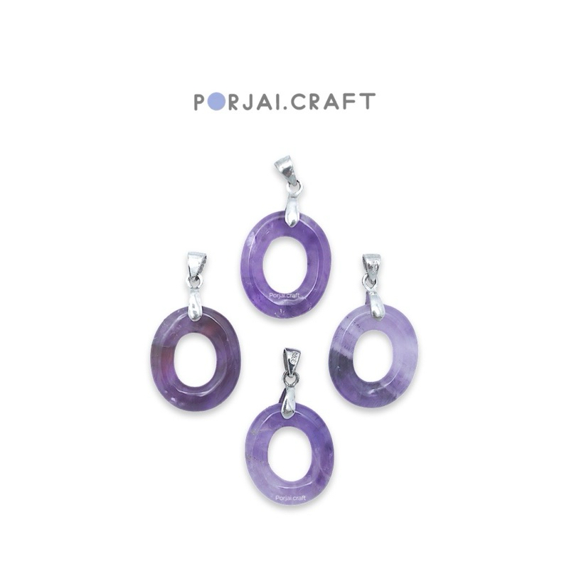 Amethyst Donut Pendant จี้อเมทิสต์ 20mm