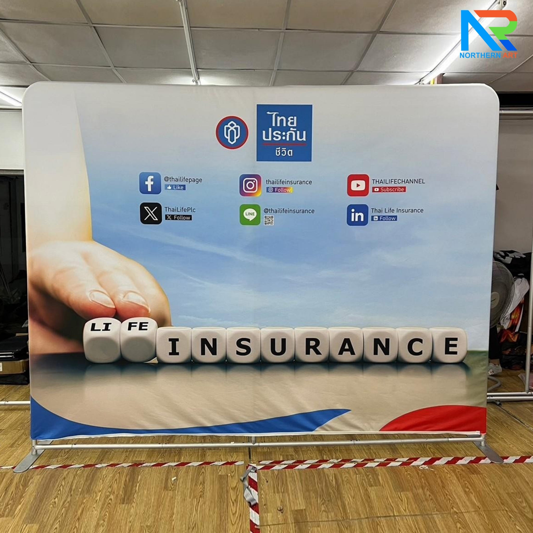 แบคดรอบผ้า Fabric Backdrop รุ่นตรง ขนาด (H)200 x (W)120-1000 cm. โครงอะลูมิเนียม ถอดประกอบได้ แถมฟรี! กระเป๋าใส่อุปกรณ์ 1 ใบ