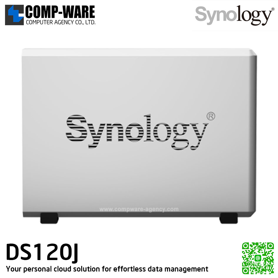 Synology DiskStation (1-Bay) DS120J (512MB DDR3L RAM) Marvell Armada 3700 Dual Core 800MHz , No HDD