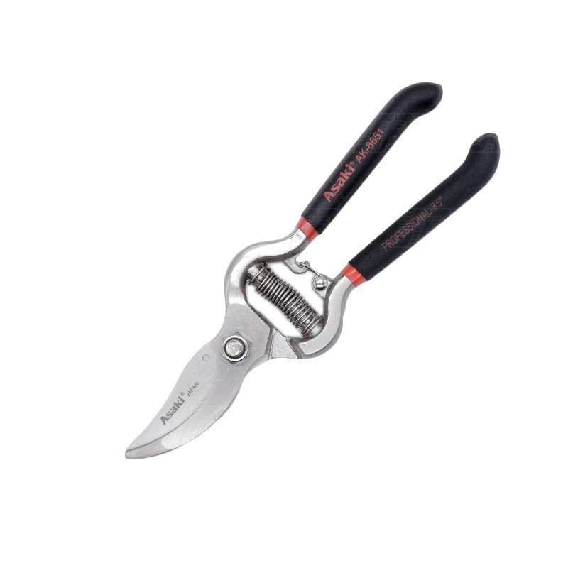 กรรไกรตัดแต่งกิ่งไม้ โลหะผสมนิกเกิล-เหล็ก 8.5 นิ้ว | AK-8651 | ASAKI