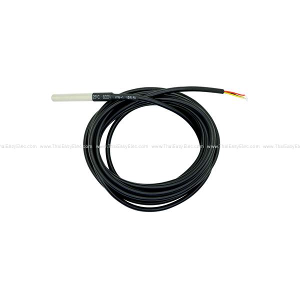 Temperature Sensor Waterproof (DS18B20) 3m cable length ThaiEasyElec Electronic for Embedded