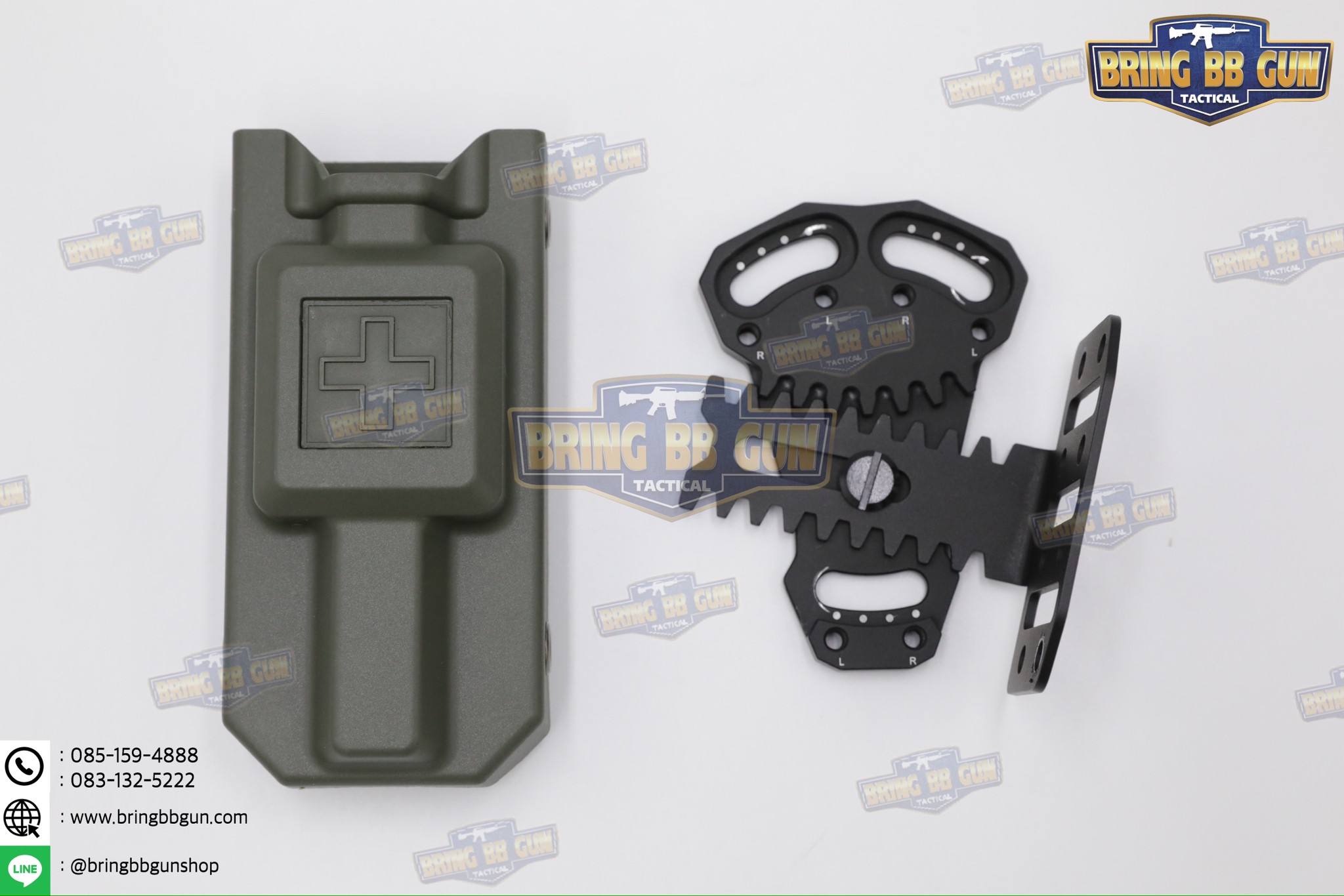 เพลทเสริมซองปืนติดเพ้าทูนิเก้ รุ่น NCP2 (แผ่นเพลทติดอุปกรณ์เสริมซองปืน) (Tourniquet Adapter Mount) (Tourniquet Adapter Mount for Safariland Holsters) (BBC NCP2) (NCP2 for Safariland Holsters) (Negative Cant Plate)