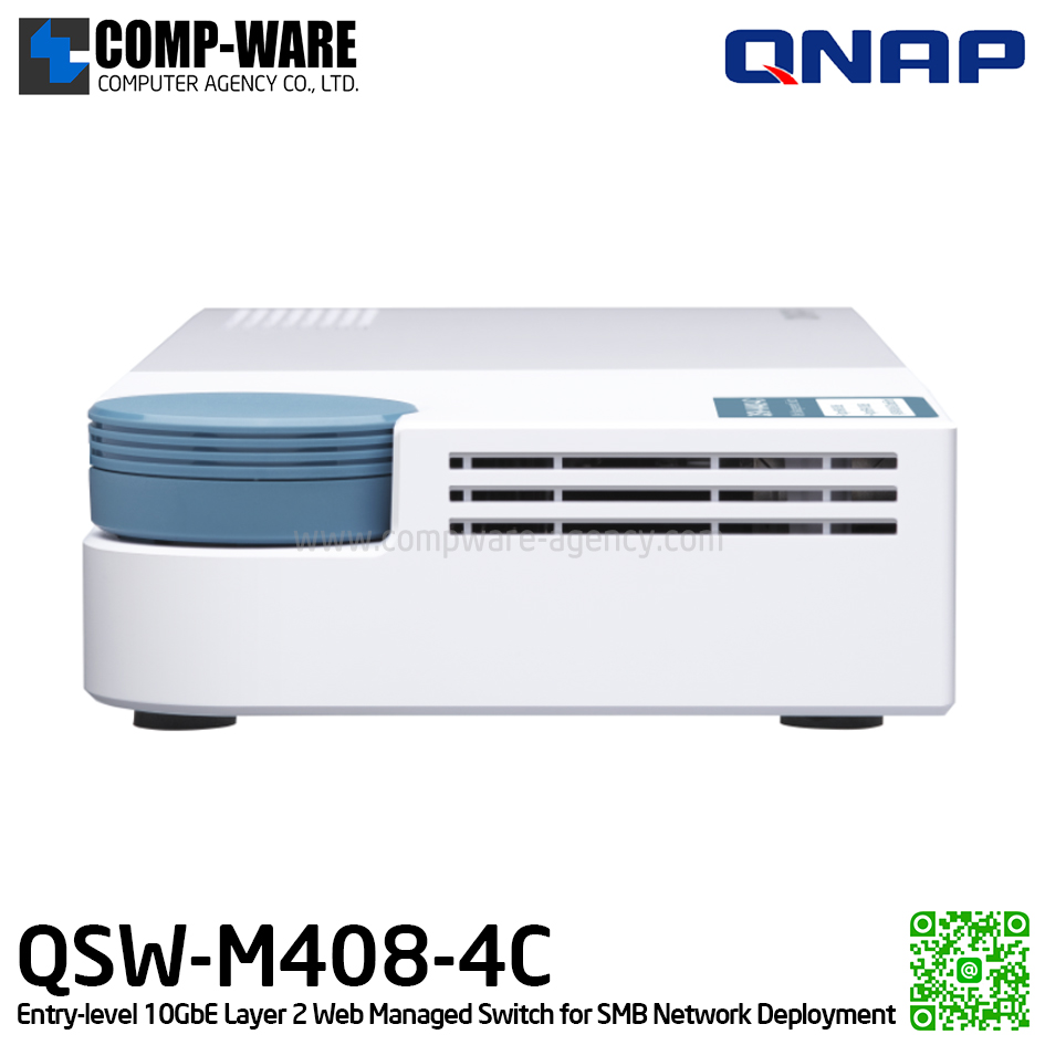 QNAP QSW-M408-4C Entry-level 10GbE Layer 2 Web Managed Switch for SMB Network Deployment