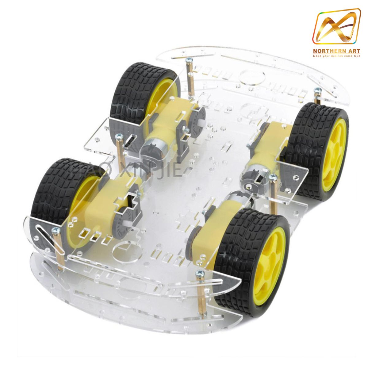 รถหุ่นยนต์ Robot Smart Car 4WD ชุดขับเคลื่อน 4 ล้อ