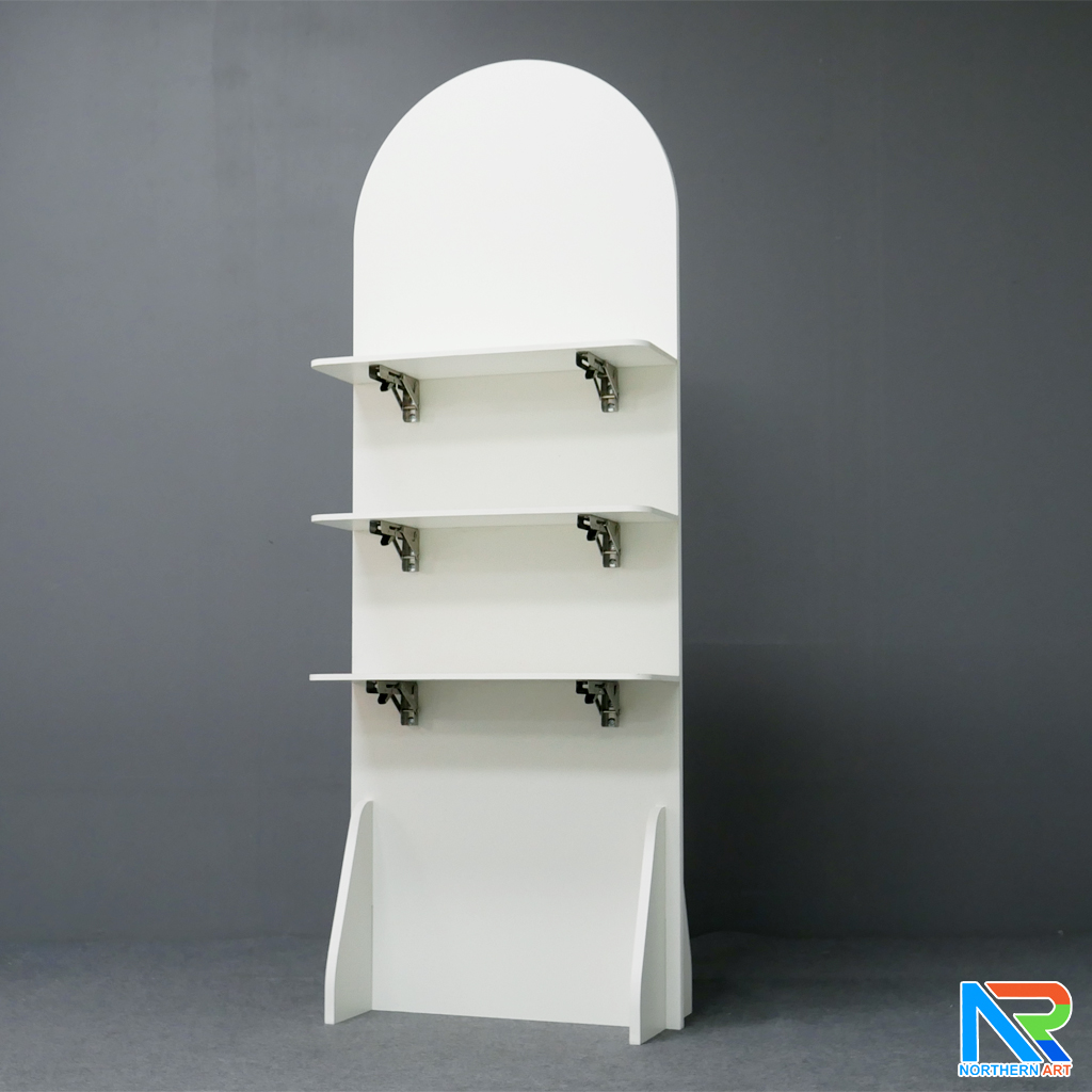 ชั้นวางสแตนดี้ไม้ MDF ปิดผิวเมลามีน ขนาด (W) 58 x (L) 30 x (H) 160 cm.