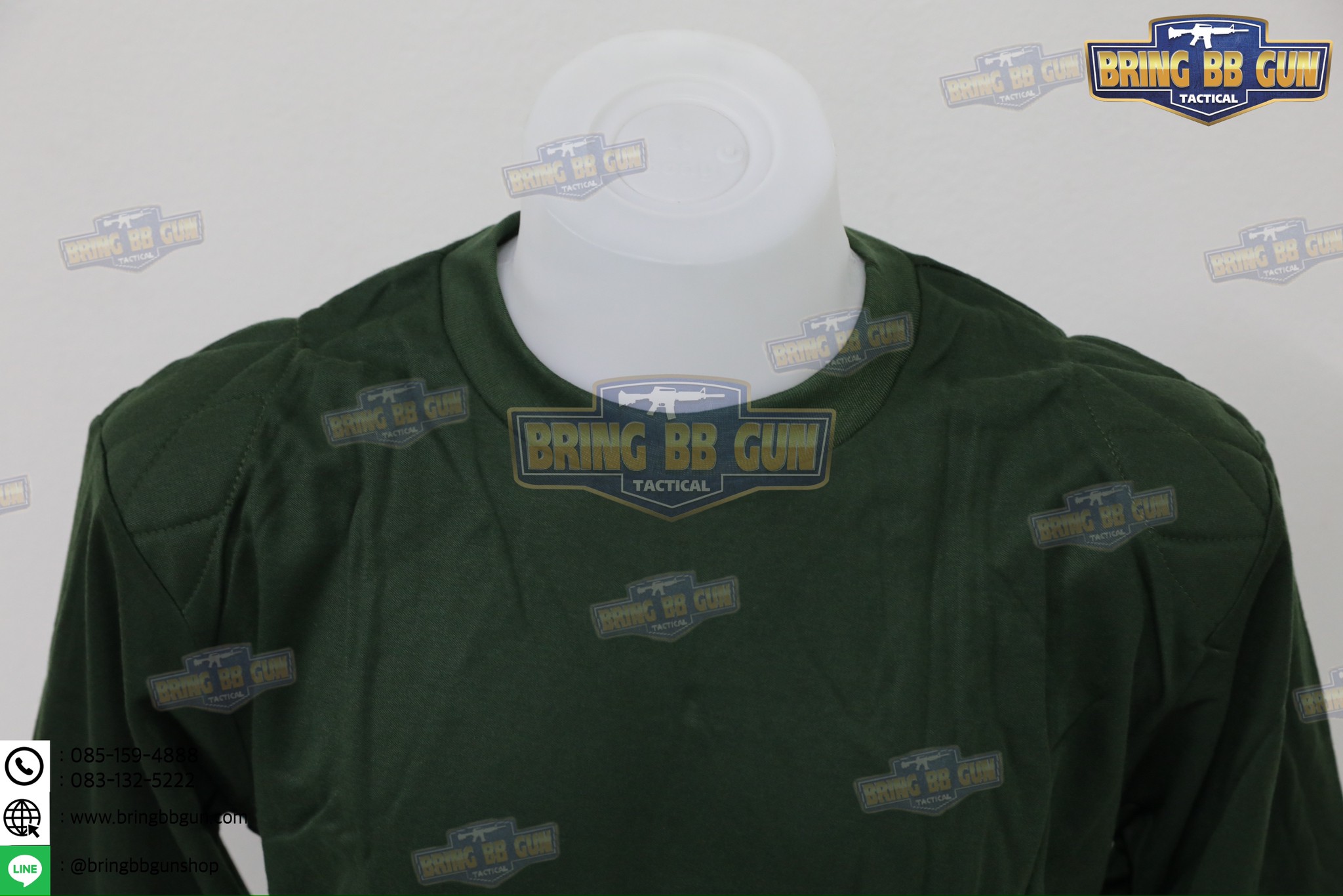 เสื้อยืดแขนยาว บุไหล่ คอกลม (ผ้า TC)