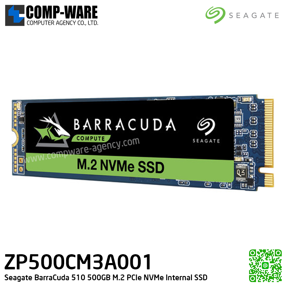 Seagate BarraCuda 510 500GB SSD M.2 PCIe NVMe Internal SSD - ZP500CM3A001 (5Y Warranty)