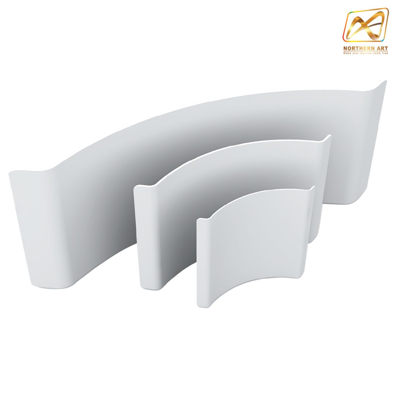 แบคดรอปผ้า Fabric Backdrop รุ่น Curved wall รุ่นโค้ง ขนาด (W)243.8-596 x (H)228 cm.โครงอะลูมิเนียม ถอดประกอบได้ พร้อมกระเป๋าใส่อุปกรณ์ 1 ใบ