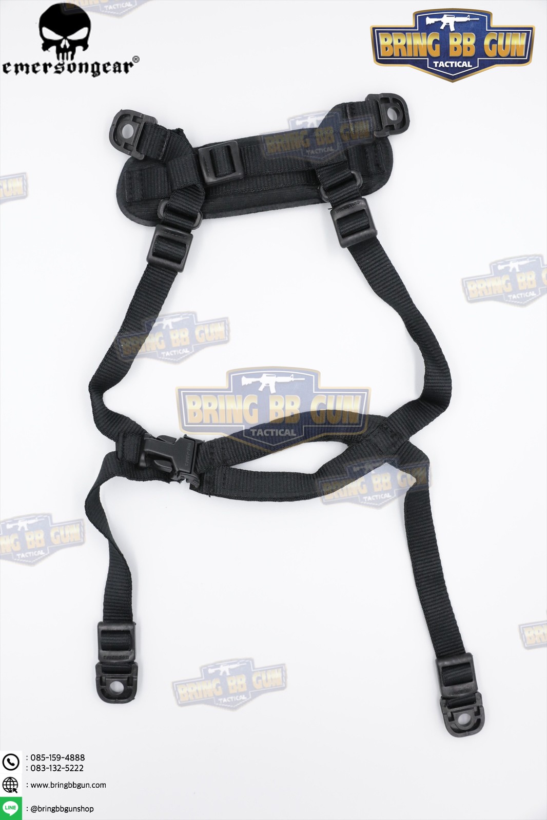 สายรัดคาง ยี่ห้อ Emerson รุ่น ทรงตัว H (EMERSON MICH Helmet Retention System H-Nape)