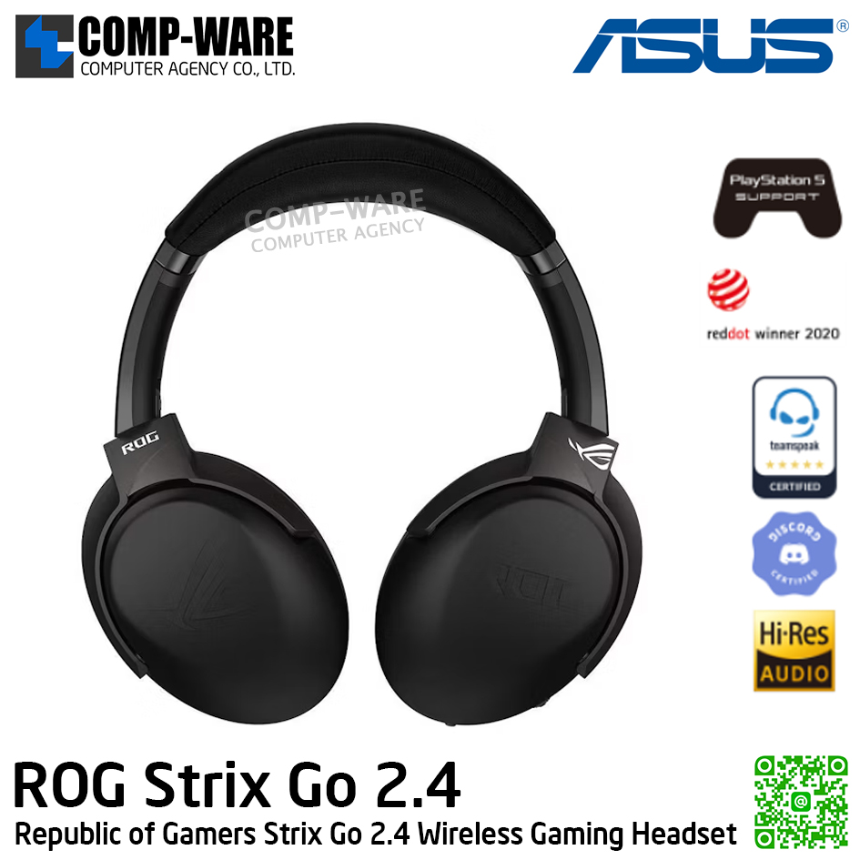 ASUS ROG Strix Go 2.4 Wireless Gaming Headset - 90YH01X1-B3UA00 - 2Y Warranty