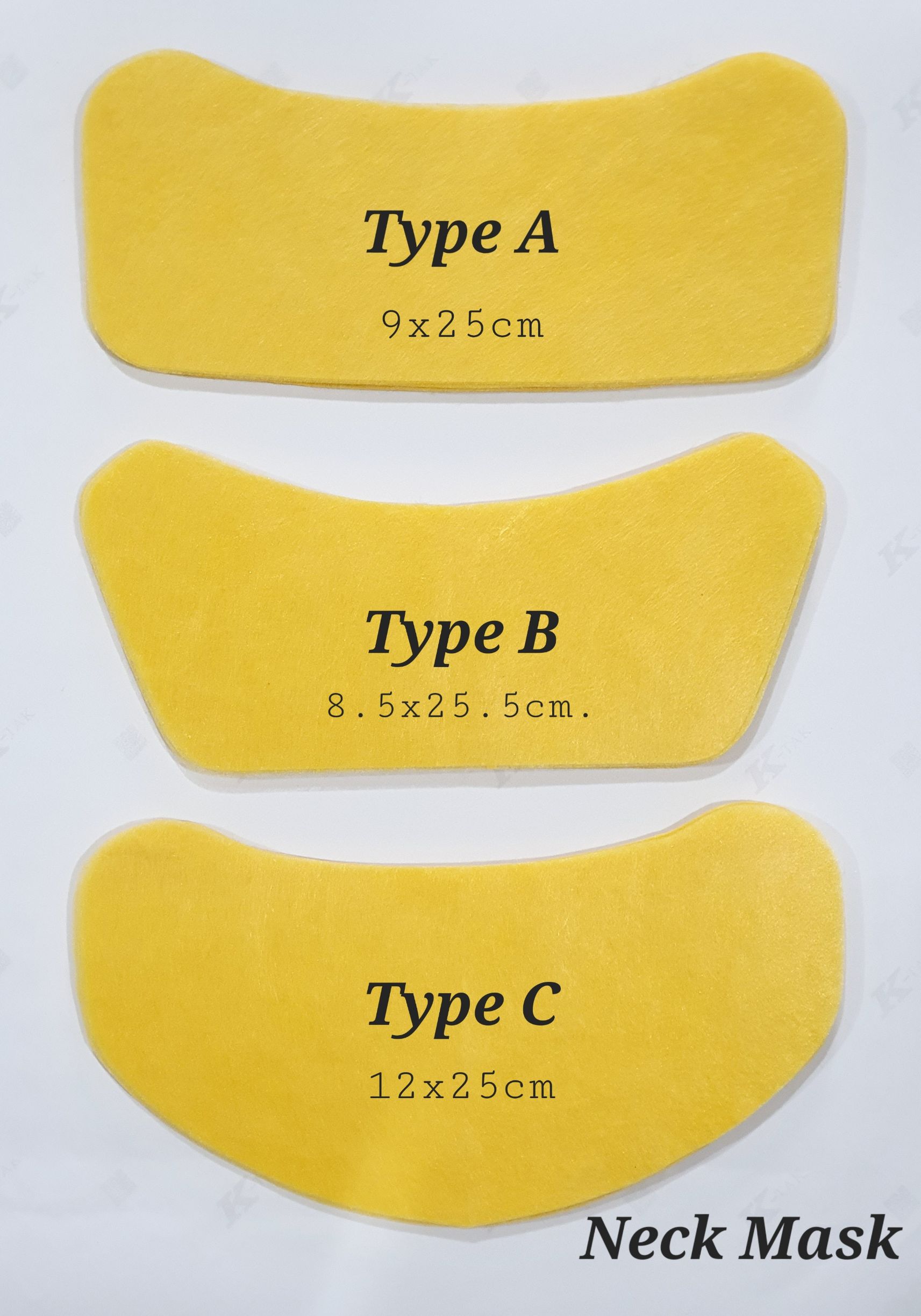 Travel set 3 pcs. 100% Reusable Natural Golden Raw Silk Sheet Neck Mask แผ่นมาส์กคอใยไหมทองคำ 3 ชิ้น