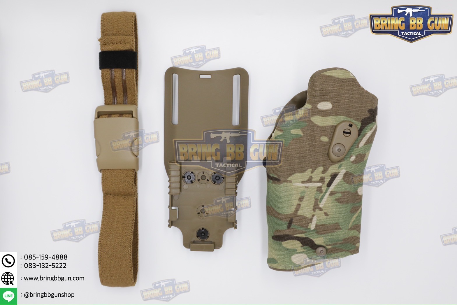 ซองปืนพกนอกปลดนิ้วโป้ง Sig Sauer P320 + ช่องไฟฉาย (ซองปืน 6354DO) (6354 DO) (P320 + X300)