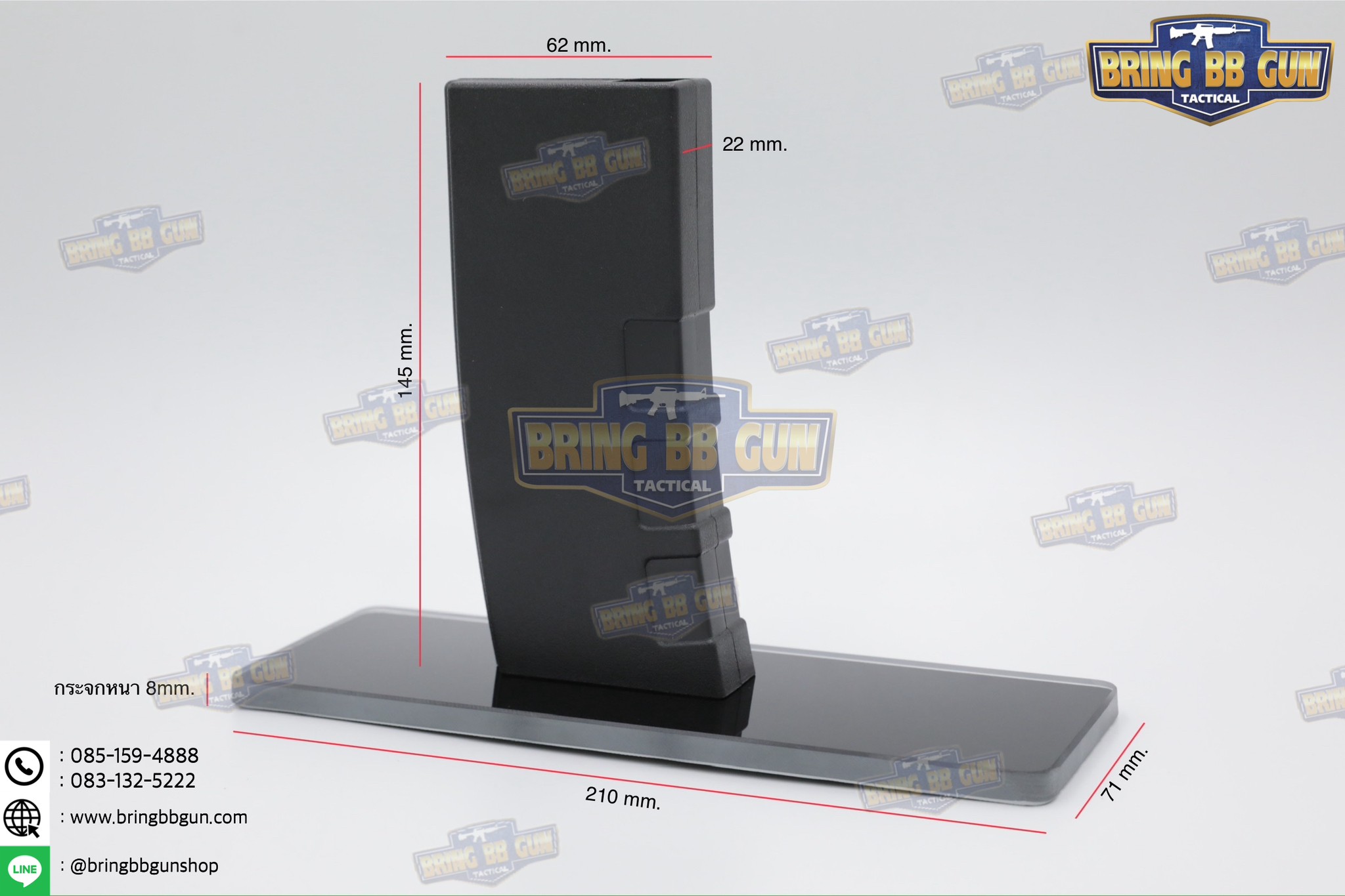 ขาตั้งปืนยาว (ฐานกระจก) (AR Display Stand)