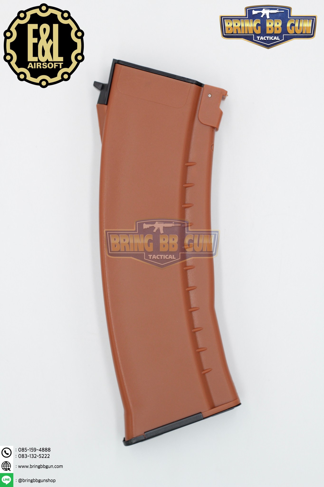 แม็กกาซีน AK74 ยี่ห้อ E&L แบบstand(ไม่ต้องปั่น) ทรง บอดี้พลาสติก (AK Mid-cap magazine)