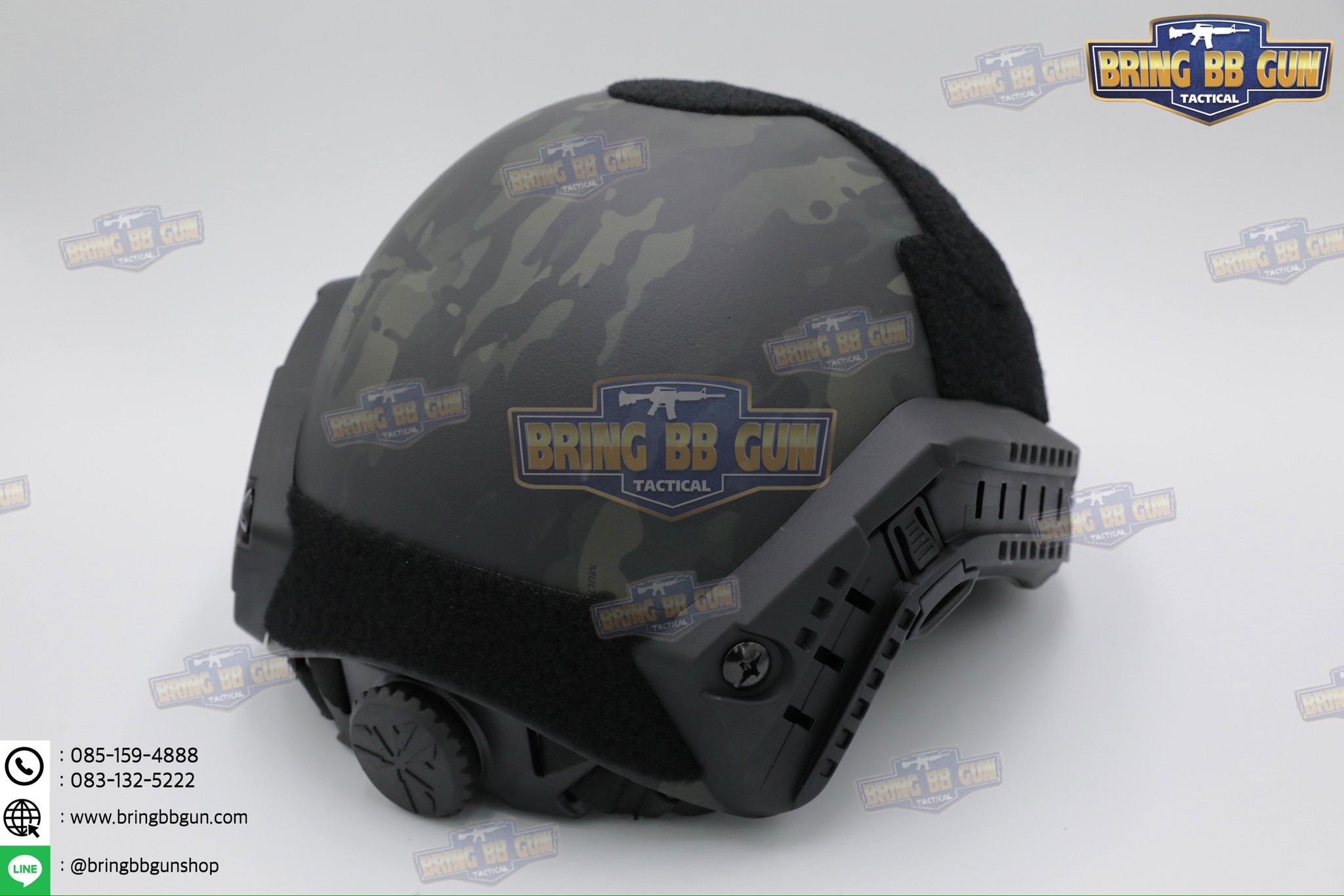 หมวก Fast ปรับท้ายทอยได้(หมวกฟาส) (Fast Helmet MH type) รุ่น Upgrade Version No holes ปรับรัดท้ายทอย