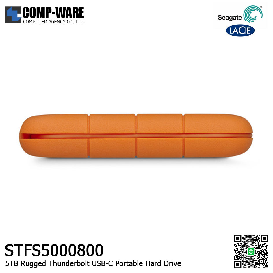 Seagate LaCie 5TB Rugged Thunderbolt USB-C Portable Hard Drive - STFS5000800
