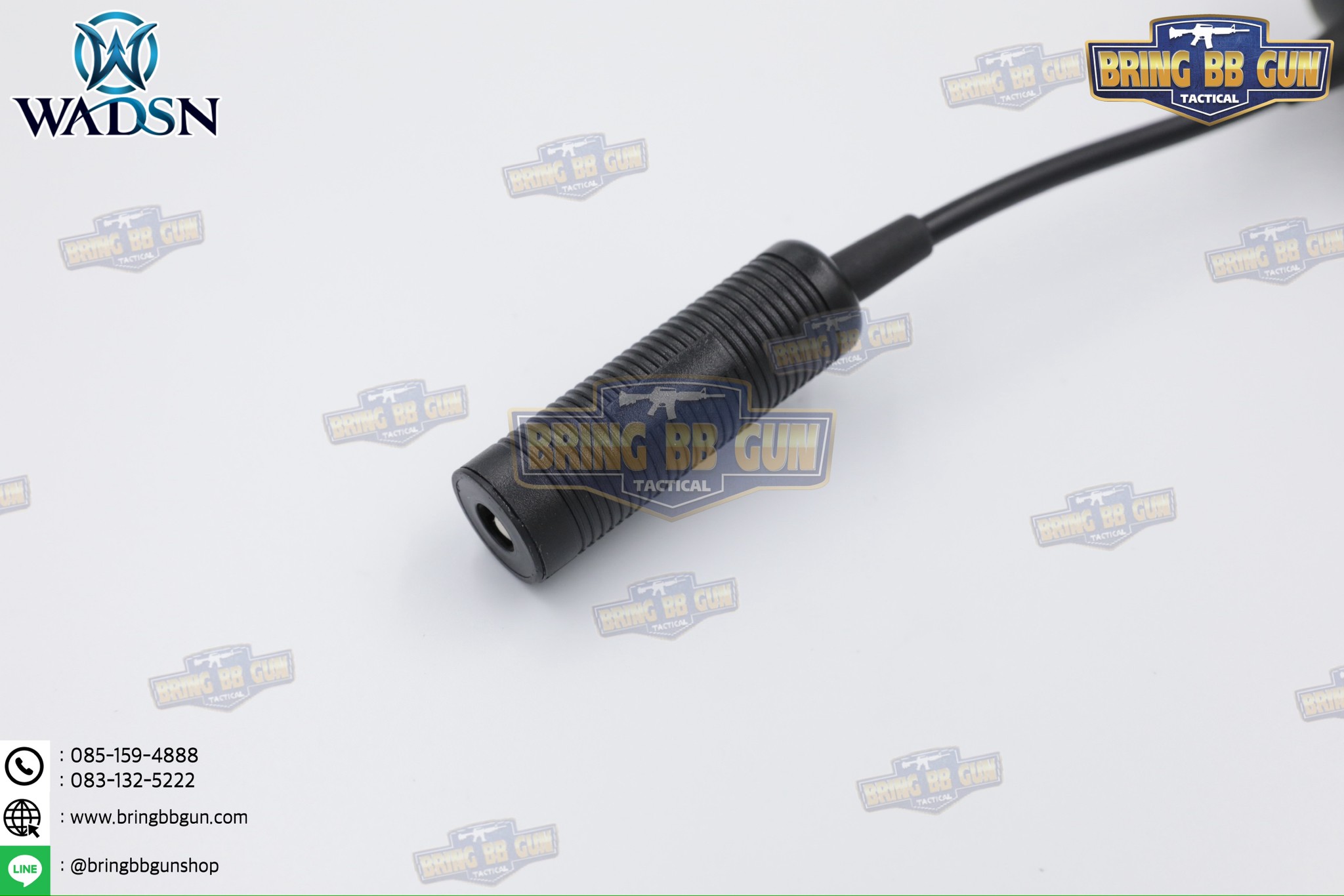 สาย PTT ทรง TCI Tactical ยี่ห้อ WADSN (สาย Push to Talk) (สาย PTT ทรง TCI Tactical) (Tactical PTT (Press-to-Talk) for High-Impedance Headsets) (PTT Military Standard Version)