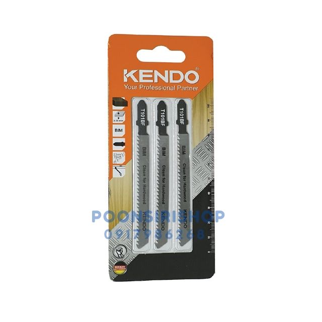 KENDO 46002701 ใบเลื่อยจิ๊กซอตัดไม้และเหล็ก T101BF (3 ชิ้น/แพ็ค)