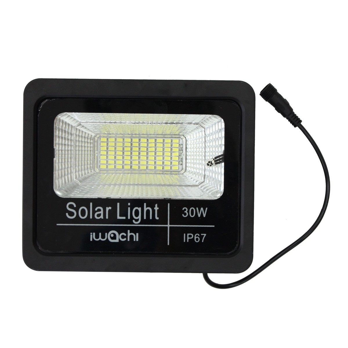 IWC-FLOOD-LIGHT-SOLAR-IP67-30W-WH รุ่นมีรีโมทตั้งเวลา ปรับแสงได้