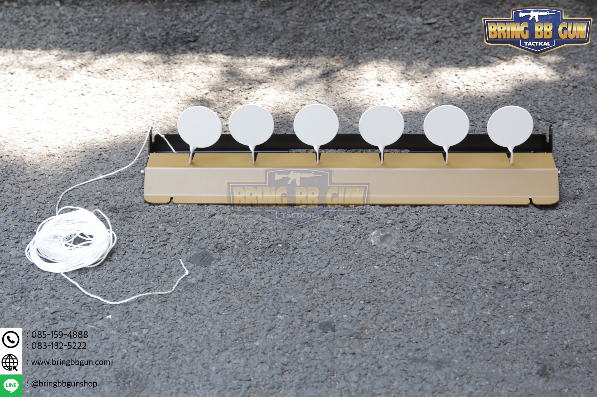 เป้าเพลตเหล็กสำหรับฝึกซ้อมยิงปืนบีบีกัน รุ่น ตั้งพื้นแถวเรียง (The Plate Rack)