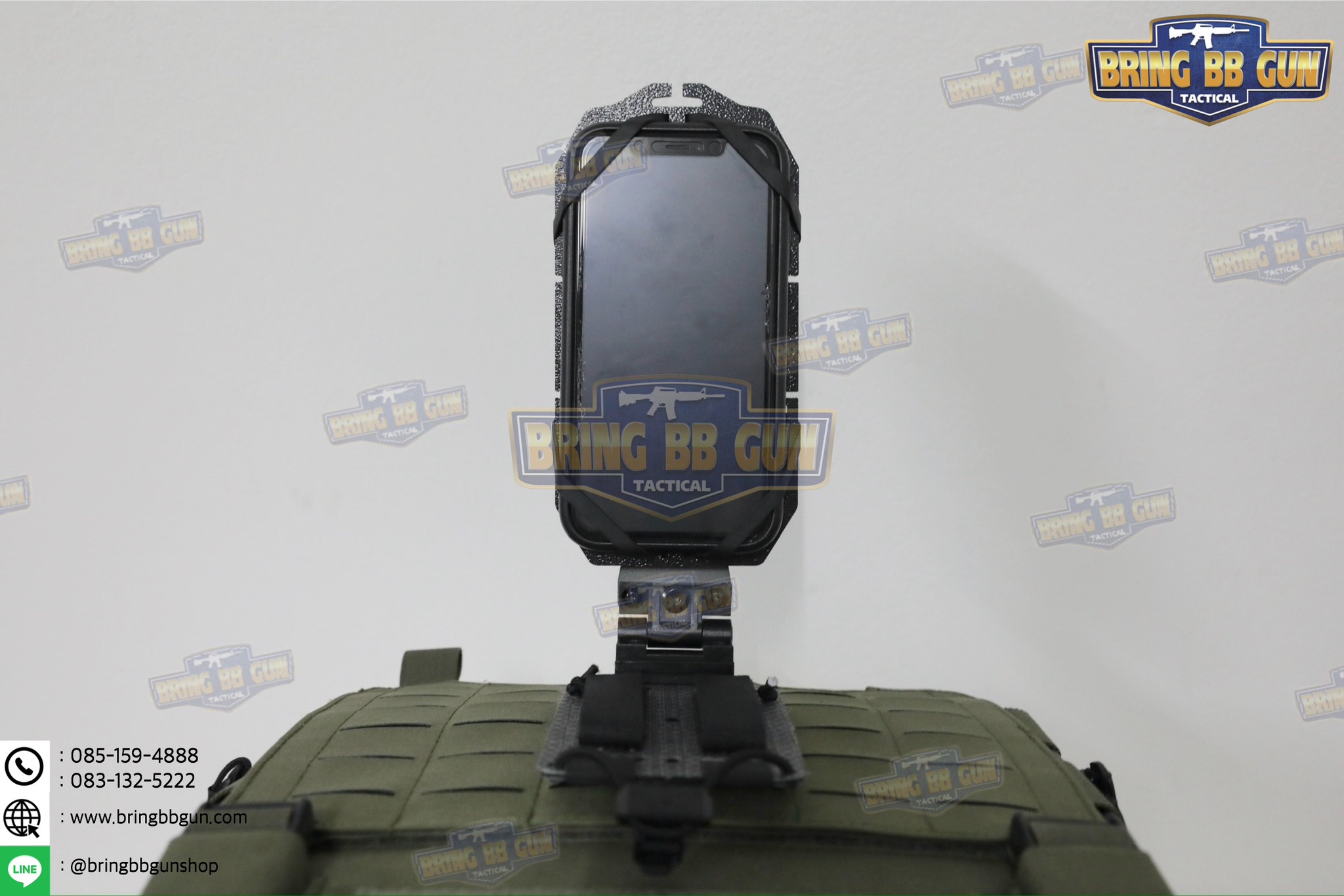 Tactical Rotating Phone Holder เคสโทรศัพท์ติดเสื้อเวส แบบปรับองศาได้ (Folded Navigation Board) (Tactical MOLLE Phone Holder) (Navboard Fliplite Chest Smartphone Mount)