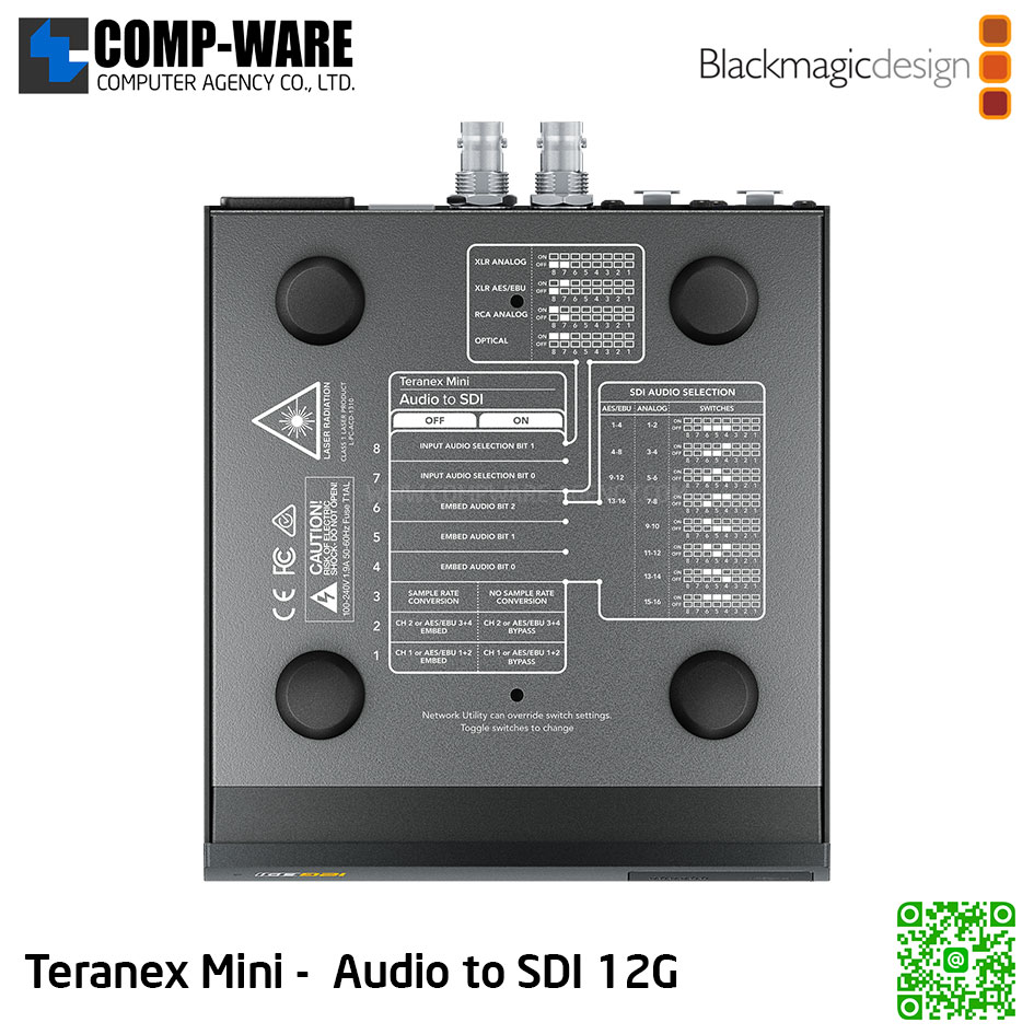Blackmagic Teranex Mini - Audio to SDI 12G