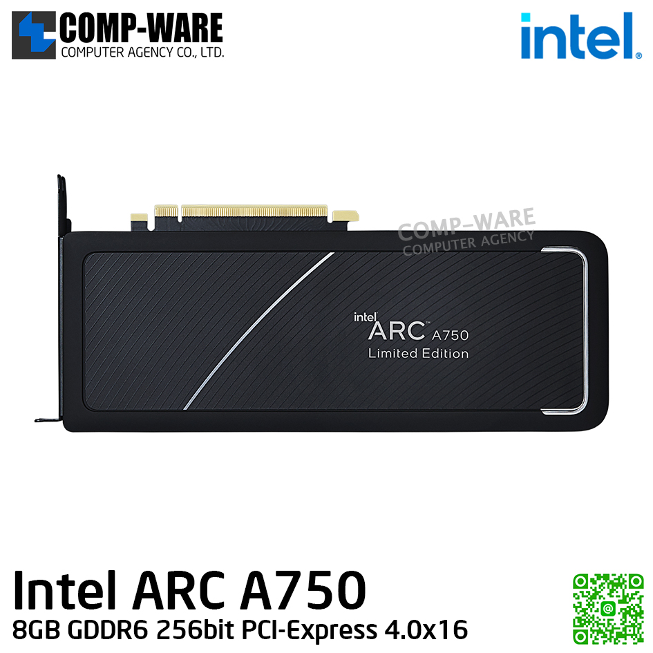Intel ARC A750 8GB GDDR6 256bit PCI-Express 4.0 x16 Graphic Card - 21P02J00BA - 3Y Warranty