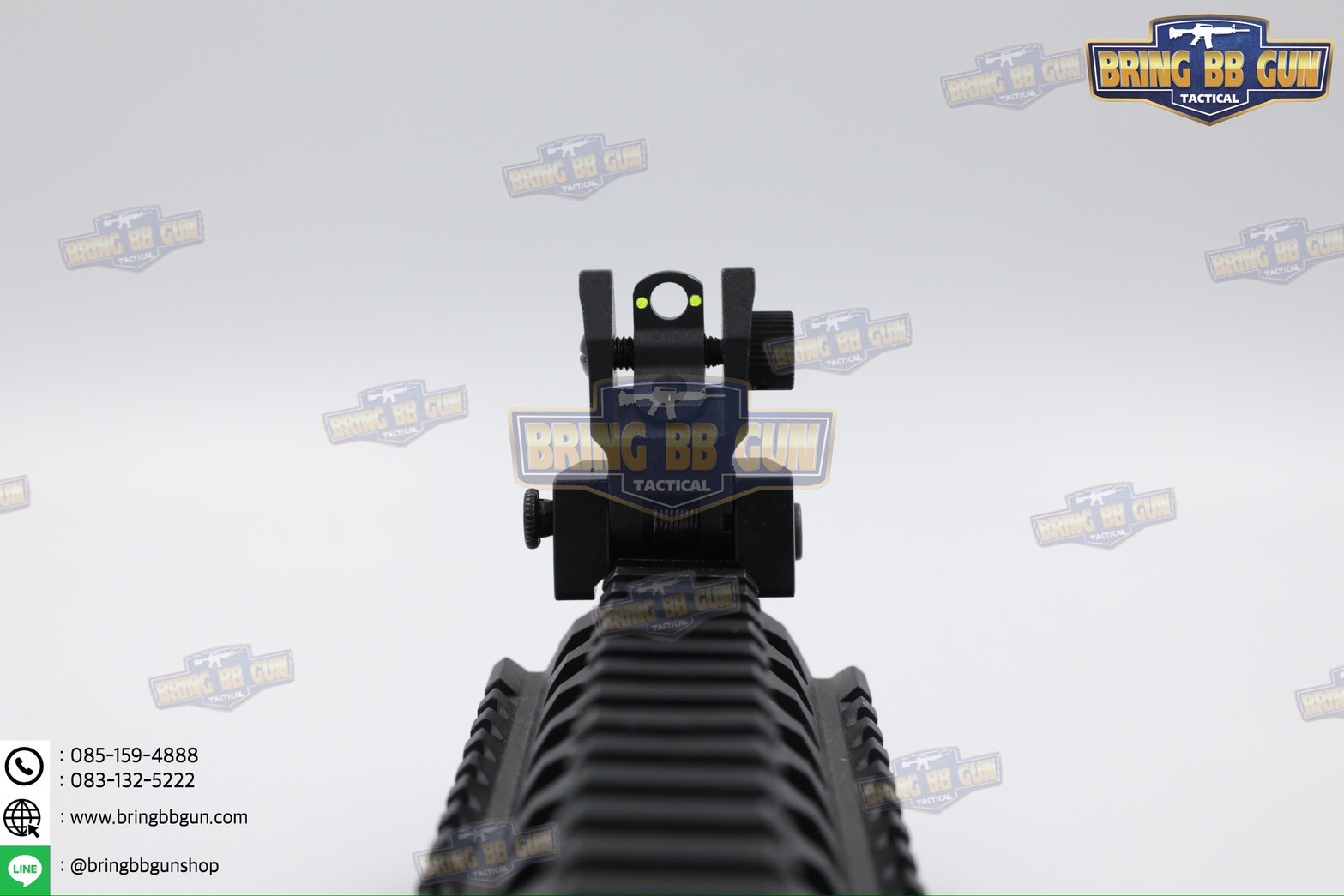 ศูนย์หน้า-หลังพับได้แบบโลหะ รุ่น ศูนย์เล็งเรืองแสง ทรง Noveske