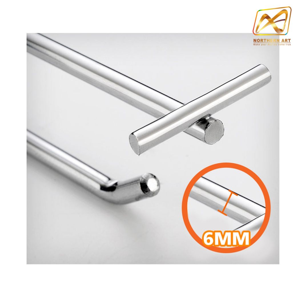 ขอแขวนสินค้า HOOK แบบแขนคู่ แขนบนยาว 25 cm. แขนล่าง 13.5 cm. สีเงิน พร้อมป้ายราคา 4x6 cm.