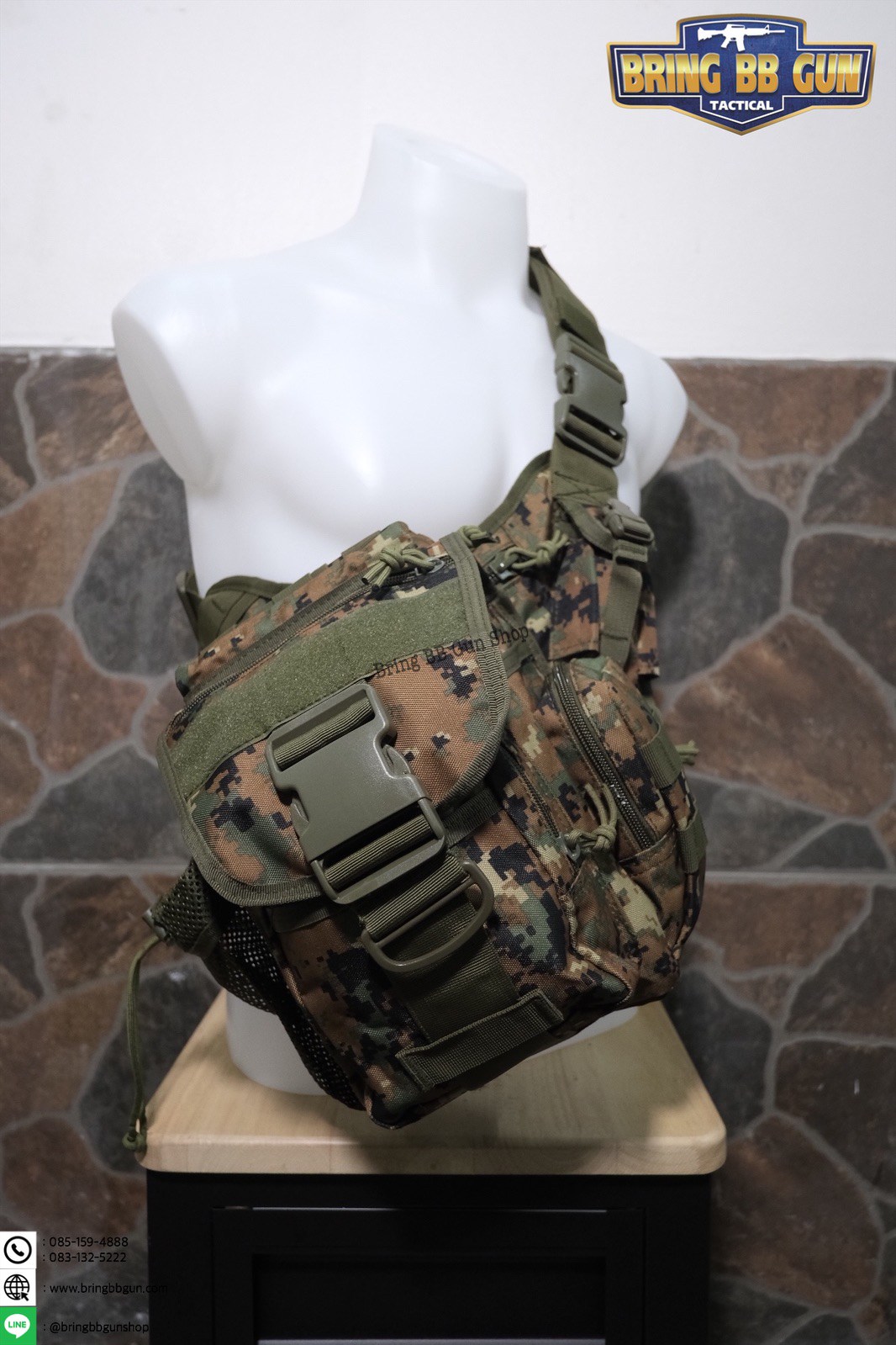 กระเป๋าสะพายข้าง-คาดอก รุ่น ทรงสามเหลี่ยม (เป้สะพายหลัง)