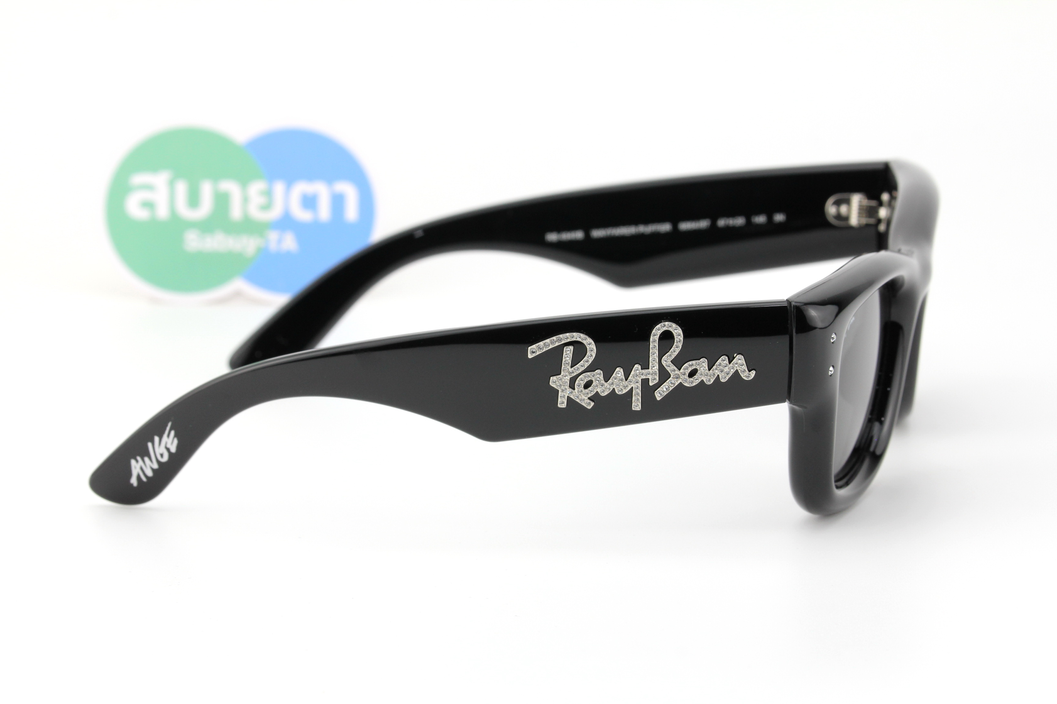 RayBan Wayfarer Puffer Crystal Edition RB4940B 686487 Blacked Out Collection by A$AP Rocky
