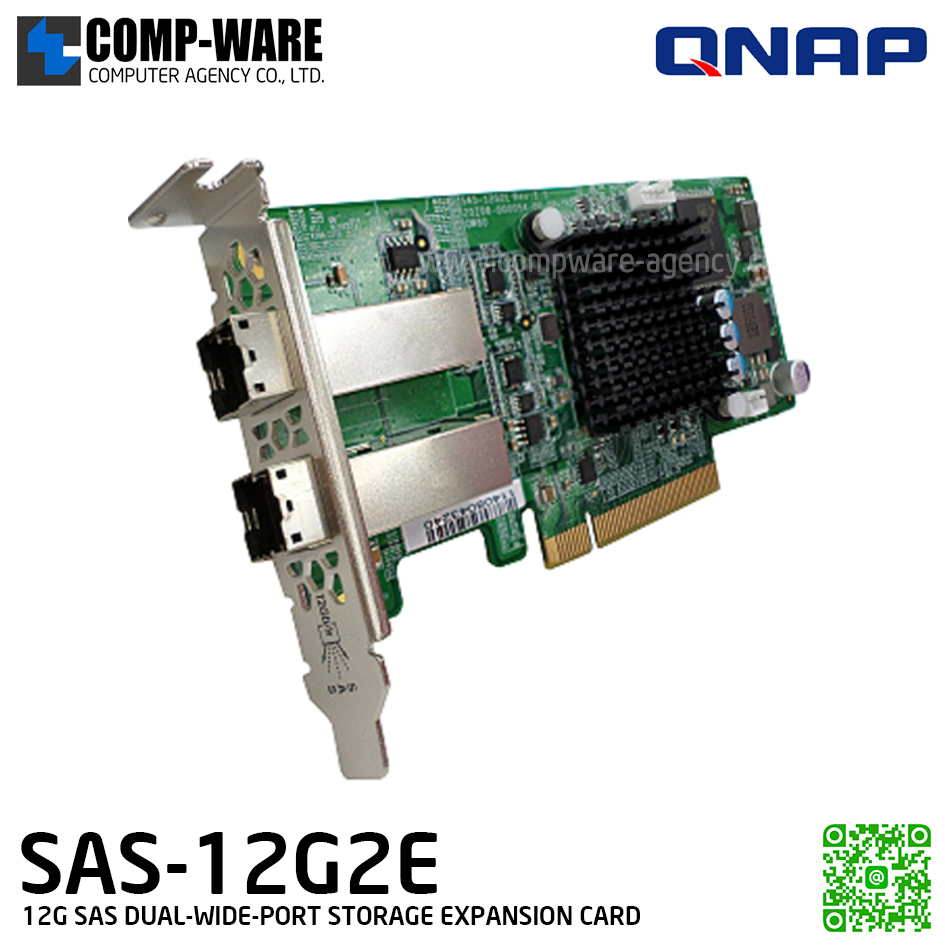 QNAP SAS-12G2E 12G SAS DUAL-WIDE-PORT STORAGE EXPANSION CARD (3Y Warranty)