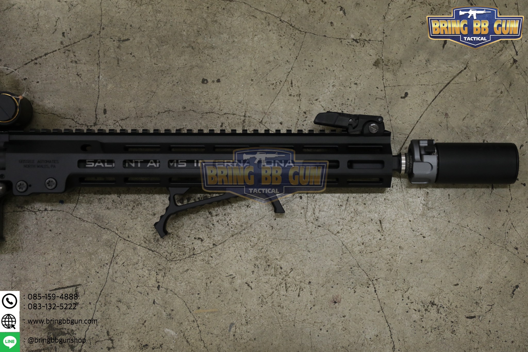 กริ๊ปมือหน้า VP23 (VP23 Tactical Angled Grip) (VP23 Tenaci Grip) (ใช้ได้กับชุดหน้าระบบราง M-Lok และ Keymod)