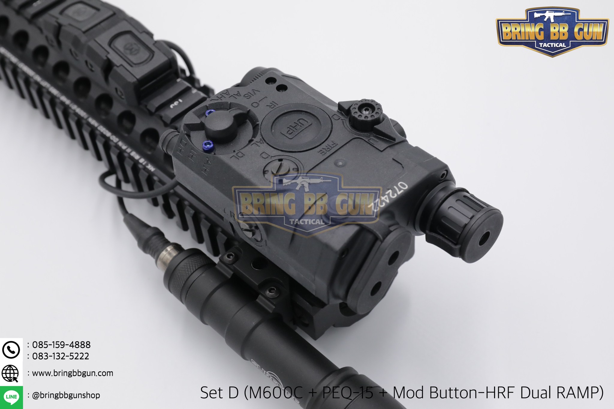 ชุดเซ็ตไฟฉาย M600 + PEQ-15 + สวิตซ์หางหนู2ทาง (M600+PEQ-15+สวิตซ์หางหนู2ทาง)